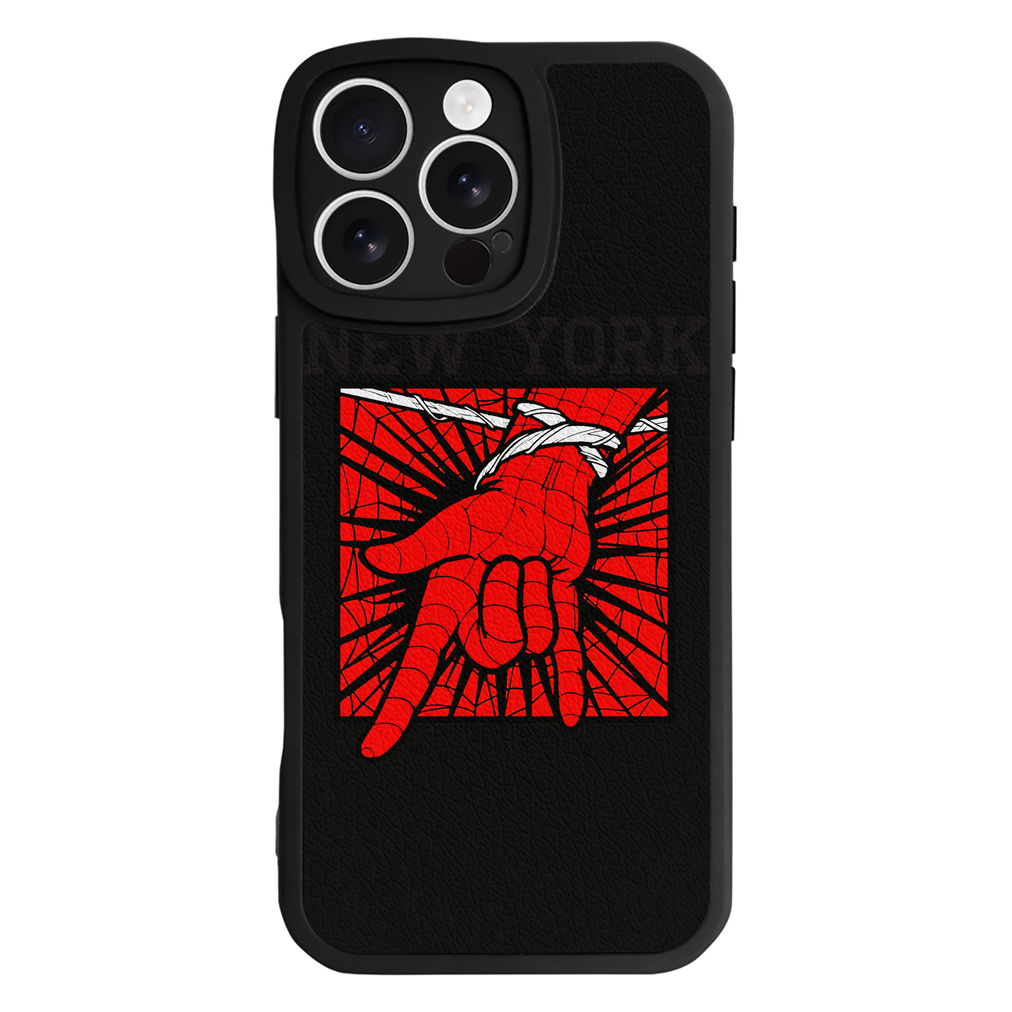 （画像用） Spider Man スパイダーマン 【iPhone 16シリーズ対応】シリコンスマホケース（レザー調） 材質：シリコン